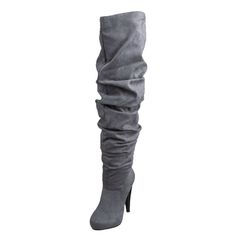 Man Made Materials Brand New Sole: Synthetic Heel Height: 4.75 Inches Shoe Width: Medium Grey High Heel Boots, Gray Mid Calf Boots, Thigh High Grey Boots, Gray High-top Boots With Reinforced Toe, Gray Ankle-high Winter Boots, Boots Png, Gray Boots, Grey Boots, Michael Antonio