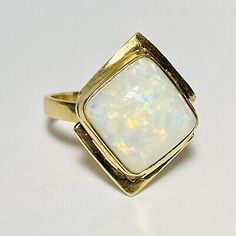 ad eBay - 14K Yellow Gold 2.33ct Square Dome Opal Size 8 Ring 6.0g - Buy Now, click the link (eBay) Modern Yellow Gold Opal Ring Gift, Modern Formal Opal Jewelry, Classic Ethiopian Opal Jewelry For Anniversary, Modern 14k Gold Opal Gemstone Ring, White Opal Ring Stamped 14k As Gift, White Opal Ring Stamped 14k For Gift, Modern White Opal Ring For Gift, Modern White Opal Gemstone Ring, Modern Round Opal Ring