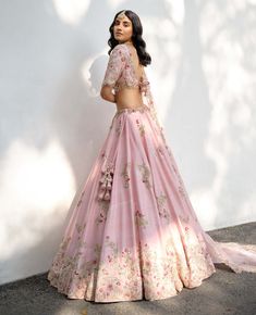 Radiate elegance in this soft pink raw silk lehenga set, adorned with exquisite silver and pearl zardozi embroidery. Complete with an organza dupatta, this ensemble exudes timeless charm and sophistication, perfect for any special occasion. Bridesmaid Lehenga Designs, Pink Raw Silk Lehenga, Zardosi Embroidery, Raw Silk Lehenga, Trendy Outfits Indian, Organza Lehenga, Zardozi Embroidery, Dresses Traditional, Summer Bride