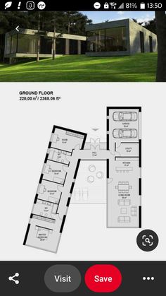 the floor plan for this modern house