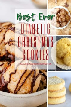 Bake cookies for family who can't enjoy a full sugar cookie with these 16 Diabetic Christmas Cookies. Free recipe card printable too! Sugar Free Christmas Treats, Dessert Recipes For Christmas, Sugar Free Christmas Cookies, Sugar Free Cookie Recipes, Stevia Recipes, Healthier Baking, Candy Bar Cookies, Baking Snacks