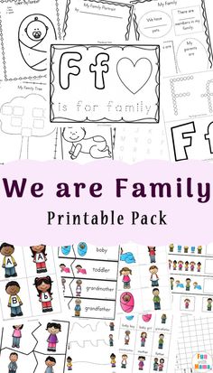 we are family printable pack for kids