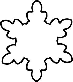 a snowflake that is black and white with no outline on the bottom half