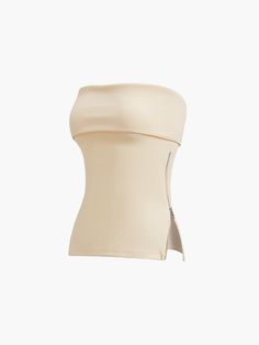 Zip Down Overfold Strapless Tube Top – COMMENSE How To Have Style, Fit Clothes, Mode Zara, M 16, Fits Clothes, Long Midi Dress, Tank Top Cami, Hair Claw