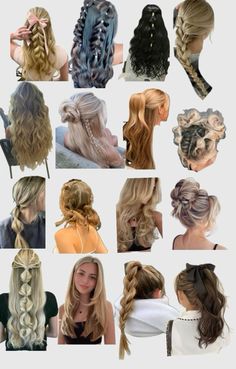 #hair#hairstyles #inspo#school#dream#unique#trending#ideas#braids#bubblebraids#shorthair#longhair #blonde#brunette#backtoschoolhairstyles Curled And Braided Hairstyles, Hoco Long Hairstyles, Bubble Braided Hairstyles, Tight Dutch Braid, Hair Styles For Blondes, Cute Hoco Hairstyles, Aesthetic Hairstyles For School, 70 Hair Styles, Hairstyles For Hoco