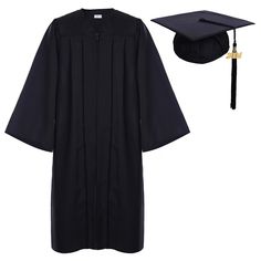 PRICES MAY VARY. High Quality Matte Polyester Classic Graduation Gown Easy zipper in front,Darted & Reinforced Shoulder Yoke Size: Choose size per your height and chest, FF size available for chest close or over max regular size Package Include: 1Pcs Graduation Gown +1Pcs Graduation Cap + 1Pcs Graduation Tassel Graduation Gown Material: Thick Matte Polyester, Smooth And Strong Zipper Gown Details: - Fabric: 100% matte polyester - 12 sizes for adult - Full Figure size for overweight members - Eas Graduation Outfit Ideas University, Graduation Robes, Graduation Gown And Cap, Gown Details, White Stole, Graduation Tassel, Graduation Cap And Gown, Fitted Gowns, Kids Graduation