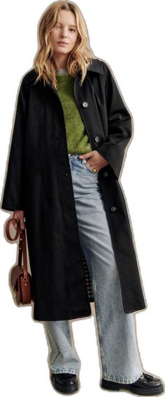 Oversized Long Formal Outerwear, Oversized Long Outerwear For Formal Occasions, Oversized Wool Coat With Hidden Button Closure, Oversized Wool Coat With Hidden Buttons, Oversized Long Wool Coat With Button Closure, Chic Long Single-breasted Outerwear, Oversized Long Pea Coat With Button Closure, Chic Long Outerwear With Button Closure, Chic Oversized Wool Coat With Button Closure