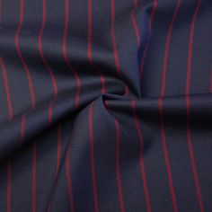 a close up view of a blue and red striped fabric