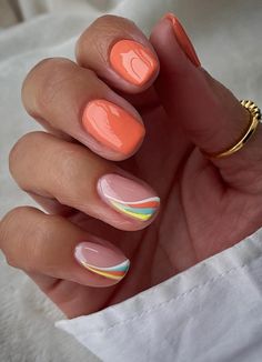 Waves So You, White Lips, Nails Yellow, Summery Nails, Pink Nail, Chic Nails, Nail Polishes, Mani Pedi