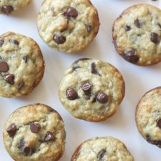 the perfect banana chocolate chip muffins are ready to be eaten