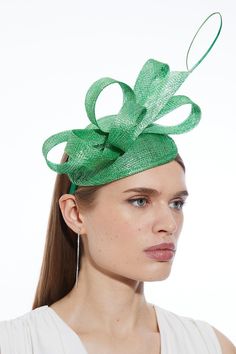 Showcasing An Innovative Combination Of A Headband And Flower Details, This Fascinator Adds An Elegant Finishing Touch To Occasionwear Ensembles. Fitted Summer Headpiece With Structured Crown, Fitted Headpieces For Summer Races, Fitted Summer Headband, Spring Fitted Headband Hair Accessories, Fitted Spring Headband, Elegant Green Hair Accessories For Kentucky Derby, Green Fitted Mini Hat For Parties, Green Adjustable Fascinator For Formal Occasions, Green Summer Fascinator For Formal Occasions