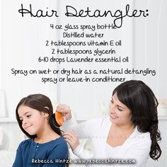 Diy Hair Detangler, Detangling Spray, Essential Oil Spray, Diy Lotion, Detangler Spray, Homemade Hair Products, Living Modern, Coconut Oil Hair, Glass Spray Bottle