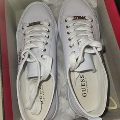 Brand New Size W7 Taking Offers! :) Guess Shoes, Shoes White, White Sneakers, Womens Shoes Sneakers, Shoes Sneakers, Size 7, Women Shoes, Brand New, Sneakers