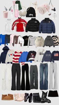 Winter Outfits White Background, Ski Trip Outfit Aesthetic, Ski Clothes Aesthetic, Christmas Wishlist 2023 Clothes, Ski Girl Aesthetic Outfits, Skiing Trip Outfit, Winter Ski Outfits Aesthetic, Ski Inspo Outfits, Ski Lodge Aesthetic Outfits