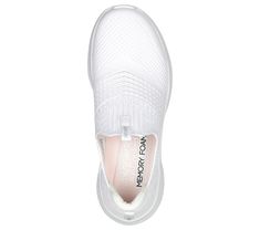 Step in flexible comfort and athletic style with Skechers Ultra Flex 3.0 - Classy Charm. This Stretch Fit slip-on features an engineered knit upper with a Skechers Air-Cooled Memory Foam insole. | Skechers Women's Ultra Flex 3.0 - Classy Charm Sneaker Sporty Slip-ons With Cushioned Footbed For Sports, Sporty White Slip-ons For Sports, White Synthetic Slip-ons For Sports, White Slip-on Sneakers For Light Exercise, Slip-on Sneakers With Arch Support, Breathable Synthetic Slip-ons For Sports, Sporty Slip-resistant Slip-ons, Functional White Slip-on Sneakers With Arch Support, White Slip-ons With Cushioned Footbed For Sports