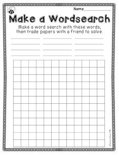 make a word search worksheet for students