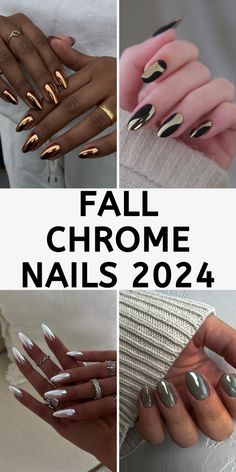 Fall chrome nails 2024 are here with gorgeous designs and a stunning array of colors. Choose from rich shades of orange, green, and red for a vibrant look. Short square and almond shapes are perfect for a chic style, while coffin nails offer a dramatic flair. Try acrylic nails in brown and purple for a unique touch. Discover colors 2024 and colors french for a sophisticated manicure. Fall And Nails, September Chrome Nails, Nail Ideas Trendy 2024, Fall Nails 2024 Chrome, September 2024 Nail Trends, Fall Chrome Dip Nails, Popular Nail Shapes 2024, Chrome Nails Fall Colors, Fall Metallic Nails