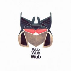 an image of a poster with the words wub wub on it's face