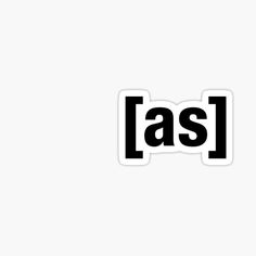 the word las written in black and white sticker on a white background with an arrow pointing to it