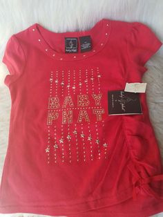 BABY PHAT Girls size Medium  Red Beaded Stars -Shirt NWT. Condition is New with tags. Shipped with USPS First Class Package. Beaded Stars, Baby Phat, Y2k Clothes, Star Shirt, Red Bead, First Class, Dream Closet, Avatar, Size Medium