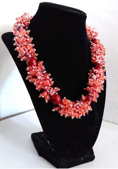 A handmade glass beaded necklace that is perfect for any occasion: parties, holidays, birthdays, anniversaries. All products are hand-crafted by my mother. Dimensions: - Length: 28.5 cm - Width: 22.0 cm - Height: 2.0 cm Lightweight, high quality with a beaded hook as a clasp.  Acrylic Pearls: 8 mm. Will respond to concerns and suggestions promptly. Shipping costs: Free Domestic Shipping. All orders are sent by air-mail with tracking number. Time of delivery: Estimated 1-3 days for domestic shipping; international make take 7-14 days. Feel free to check out our other similar products! https://noorsjewelers.etsy.com Handmade Glass Beads, Beaded Choker Necklace, Necklace Statement, Dec 12, Seed Pearl, Glass Bead Necklace, Anniversary Wedding, Beaded Choker, My Mother