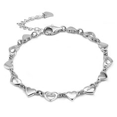 PRICES MAY VARY. Italian Cute Design - This Sterling Silver Handmade Rabbit Heart Bracelet adds a touch of glamour to your everyday look. Creating a Modern and polished look.The Rabbit & Heart shape is Delicate and cabinet, only the appropriate volume, Simple Cute and feminine silhouette. It is the perfect bracelet for everyday wear, whether it's casual jeans and T-shirts or dressing. For a stylish fashion statement, the dress is superimposed and layered with other works. [TOP CRAFT] From concep Top Craft, Handmade Rabbit, Bracelets Women, Bangle Jewelry, Infinity Love, Top Crafts, Feminine Silhouette, Bangles Jewelry, Heart Bracelet