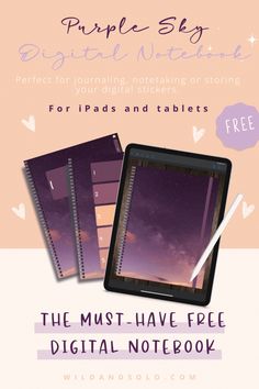 Free Purple Sky digital notebook goalsettingplanner #planner2022 #printabledailyplanner. Free Digital Notebook Template, Digital Notebook Free, Free Digital Notebook, Digital Bujo, Notes Templates, Digital Sketchbook, Note Templates, Journal App, Free Notebook