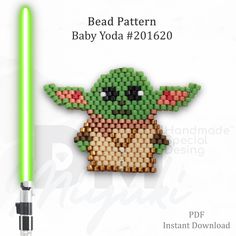 the star wars bead pattern baby yoda