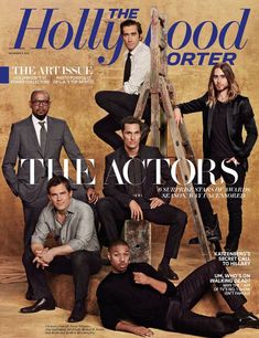 the actors are posed on the cover of hollywood porter magazine, which is featured in an article about their roles