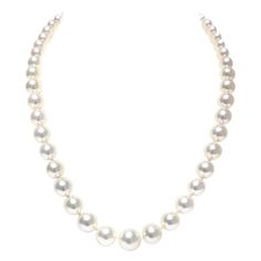 Mikimoto White South Sea Pearl Necklace with 18k Yellow gold Clasp Pearl 11.5 x8 18" 7000921 South Sea Pearl Necklace, House Tree, Mikimoto Pearls, Diy Fairy, Sea Pearl, South Seas, South Sea Pearls, Tree House, Pearl Necklace