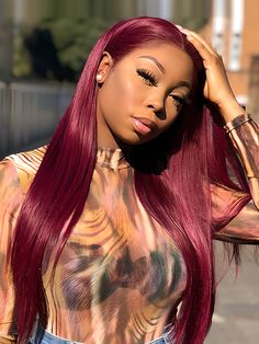 Hair Name: 99J Burgundy Hair Lace Front Wigs Hair Style: Straight Hair Hair Length: 10-28 inches Wig Weight: 200-320g/Wig (Depending on Lengths and Density) Color: Burgundy Hair Color Density: 180% Density Lace Size: 13x4 Lace Front Wigs Cap Size: Medium, about 22.5 inches Quality: 100% Virgin Human Hair Wigs Shipment: DHL, FedEx, or UPS 3-7 Business Days Color Straight Hair, Shea Moisture Shampoo, Wigs Glueless, Curly Hair Wig, Wigs Hair, Burgundy Hair, Colored Wigs, Body Wave Wig, Headband Wigs