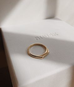 Tiny Signet ring in ethical Australian Gold | RUUSK jewellery Ruusk Jewellery, Handmade Gold Ring, Rings Ideas, Plain Rings, Buying Gold, Mens Rings, Mens Gold Rings, Solid Gold Band, Gold Rings Fashion