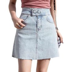 Level up your city trend with the 2023 Summer Collection's mini denim skirt! This high-waisted skirt expertly combines the modern with the vintage with its unique zipper and buttons closure. From coffee dates to outdoor events. make a statement and stand out in any crowd.Why You'll Fall In Love: Vintage Style: Reimagine the glory of the past with this denim skirt. which effortlessly combines vintage style with modern flair. Unique Closure: A harmonious blend of a zipper and buttons closure ensur Trendy Non-stretch Mid-rise Mini Skirt, Mini Denim Skirt With Belt Loops, High Rise Mini Skirt With Belt Loops, Denim Blue Mini Denim Skirt With Belt Loops, Chic Mini Denim Skirt With Belt Loops, Trendy Denim Mini Skirt With Belt Loops, Fitted Mini Denim Skirt With Button Zip Fly, Casual Mini Skirt With Button Zip Fly, Non-stretch Denim Skirt With Button Closure For Spring