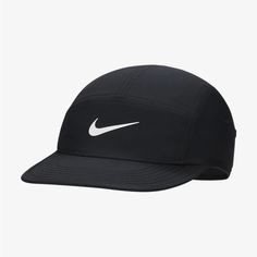 Nike Adult Unisex Dri-Fit Fast Cap Black 5 Five Panel Running Color: Black Reflective Sku: Fb5624-010 Size: Adjustable Medium Large Condition: New With Tags Black Breathable 5-panel Baseball Cap, Black Breathable 5-panel Hat, Black Training Cap, Black Cap For Training, Nike Breathable Baseball Cap For Sports, Black Baseball Cap For Training, Functional Black Sports Hat, Nike Breathable Baseball Cap With Curved Brim, Black Nike Baseball Cap For Sports