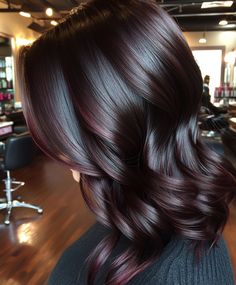 Dark Hair Burgundy Shows Call Hair Color Ideas For Brunettes, Dark Hair With Burgundy, Dark Hair Burgundy, Brown Hair With Burgundy, Brown Hair With Burgundy Highlights, Burgundy Highlights On Dark Hair, Hair With Burgundy Highlights, Dark Chocolate Hair Color