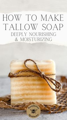 Want a fun new hobby? Look no further. Soap making is a fun and creative way to make something beautiful and useful. If you are trying to detox your skincare routine soap making can be a perfect way to reduce chemicals on your skin. This is a tallow soap recipe with beef tallow using the cold process method. This is one of my favorite bath and body recipes for our DIY skincare routine and essential oils recipes. Your friends and family will be obsessed! save now and read later. Easy Goat Milk Soap Recipe, Diy Skincare Routine, Bath And Body Recipes, Make Tallow, Soap Making For Beginners, Tallow Recipe, Recipe With Beef, Diy Soap Making