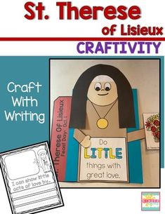 st teresa of lisieux craftivity for little things with great love, crafts and activities