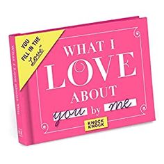 what i love about you is me book with pink cover and yellow sticker on it