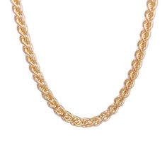 Spiga (Wheat) Yellow Gold Chain - G&D Unique Designs #finejewelry #luxuryjewelry #goldpendant #whitegold #diamond #diamondpendant #diamondjewelry #sapphirependant #goldnecklace #diamondnecklace #jewelrytrend #fashiontrent Italian Chain, 18k Gold Chain, Solid Gold Necklace, Gold Statement Earrings, Statement Drop Earrings, Sapphire Pendant, Tennis Necklace, Station Necklace, Statement Pendant