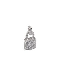 LOUIS VUITTON® - Lock It Padlock Pendant, White Gold And Pavé Diamond - Grey Jewerly Designs, Vvs Diamond, Lock It, Key Jewelry, Lock Necklace, Louis Vuitton Jewelry, Jewelry Care Instructions, Fashion Jewelry Necklaces, Pave Diamonds