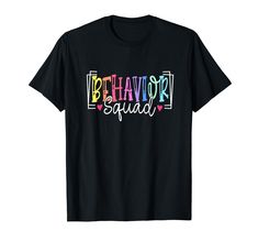 PRICES MAY VARY. Behavior Squad Therapists Teachers design for care givers, therapists, Behavior Therapists, Registered Behavior Technicians, Social Workers, Teachers and School Staff supporting and working with children and students who need care. Awesome college sports style special educator design for registered behavioral technician. Lightweight, Classic fit, Double-needle sleeve and bottom hem Teacher Team, Teacher Design, School Staff, Team T Shirts, College Sports, Working With Children, Sport Fashion, Branded T Shirts, Special Education