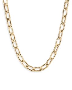 David Yurman 18K Yellow Gold Madison Link Necklace, 18.5 Formal Oval Link Polished Necklace, Luxury Tarnish Resistant Chain Necklace For Formal Occasions, Gold-tone Oval Link Necklace For Formal Occasions, Luxury Tarnish Resistant Chain Necklace For Formal Events, Timeless Gold-tone Formal Necklace, Formal Gold-tone Fine Jewelry Chain Necklace, Formal Gold-tone Oval Link Necklace, Timeless Gold-tone Necklace For Formal Occasions, Classic Formal Necklace With Cable Chain