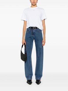 Find CALVIN KLEIN Logo-print T-shirt on Editorialist. white/black cotton lightweight jersey logo print to the front crew neck short sleeves straight hem Famous Outfits, Black Cotton, Top Brands, Calvin Klein, Print T Shirt, White And Black, Short Sleeves, Crew Neck, White