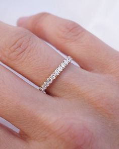 0.80 TCW Round CVD Diamond Full Eternity Wedding Band - Camila Brown Sparkly Wedding Band, Rose Gold Flats, Wedding Band For Women, Sparkly Wedding, Wedding 2025, Cushion Cut Ring, Cvd Diamond, Types Of Diamonds, Eternity Wedding Band