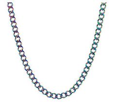 On-trend and stunning, this stainless steel rainbow curb link necklace is never late to the party. From the Steel by Design Collection. Design Collection, Link Necklace, Diamond Necklace, Jewelry Necklaces, Rainbow, Stainless Steel, Design