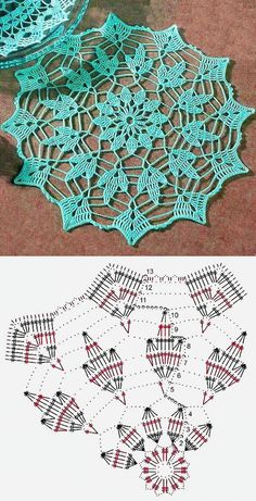 crocheted doily pattern with the same design