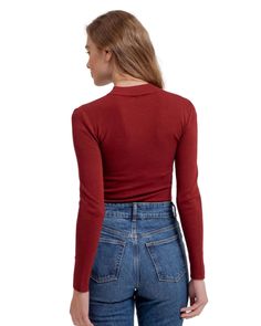 Get ready to run to this mock neck long sleeve sweater top in oxblood! The perfect combination of fashion and function, this top will keep you warm and stylish on any chilly day. With a playful mock neck and trendy oxblood color, you'll be sure to turn heads while staying cozy. (And bonus points for the clever wordplay!) 80% Viscose 20% Nylon Fall Mock Neck Top For Layering, Winter Mock Neck Top For Layering, Trendy Mock Neck Top For Winter Workwear, Trendy Mock Neck Top For Work In Winter, Casual Mock Neck Top For Fall, Trendy Mock Neck Top For Winter, Red Tops With Ribbed Collar For Fall, Fall Mock Neck Top With Ribbed Neckline For Layering, Versatile Solid Mock Neck Top For Fall