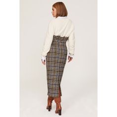 Multicolor tweed (20% Wool, 45% Acrylic, 32% Polyester, 3% Other Fibers). Pencil. Side zipper closure. 36.5" from waist to hemline. Imported. Tweed Bottoms For Office In Fall, Winter High Waist Pencil Skirt For Work, Winter High-waist Pencil Skirt For Work, Plaid Skirt For Fall Workwear, Fall Workwear Pencil Skirt With Lining, Fall Workwear Lined Pencil Skirt, Pencil Skirt With Lined Skirt For Workwear In Fall, Lined Pencil Skirt For Workwear In Fall, Fall Office Wear Pencil Skirt