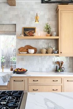 the kitchen is clean and ready to be used for cooking or baking, while still in use