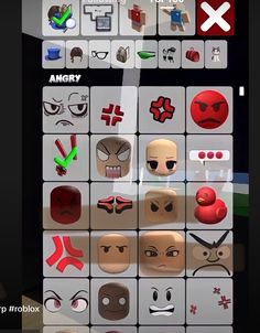 an image of many different emotes on the app store's phone screen